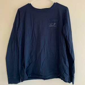 VINEYARD VINES women’s navy long sleeve - medium